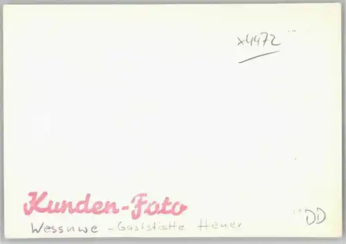 Wesuwe [handschriftlich] Gaststaette Heuer *