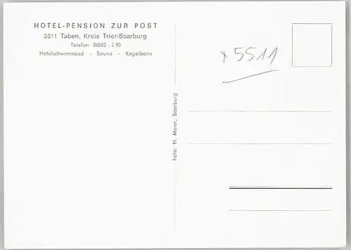 Taben-Rodt Taben-Rodt Hotel Pension Zur Post * / Taben-Rodt /Trier-Saarburg LKR