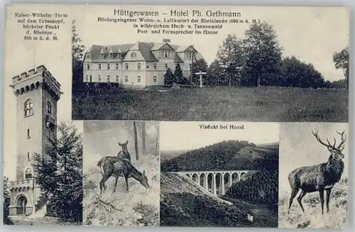 Huettgeswasen Huettgeswasen Hotel Gethmann Kaiser Wilhelm Turm Viadukt * / Allenbach /Birkenfeld LKR