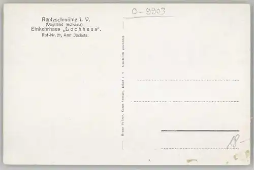 Rentzschmuehle Weisse Elster Rentzschmuehle Einkehrhaus Lochhaus * / Poehl Vogtland /Vogtlandkreis LKR