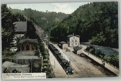 Rentzschmuehle Weisse Elster Rentzschmuehle Bahnhof Steinicht x / Poehl Vogtland /Vogtlandkreis LKR