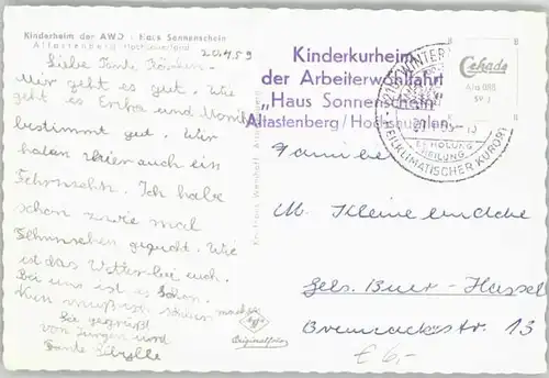 Altastenberg Kinderheim der AWO x