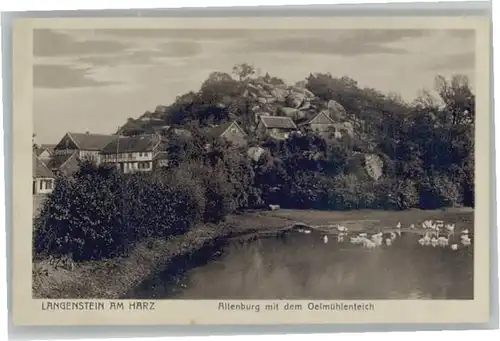 Langenstein Harz Altenburg Oelmuehlenteich *