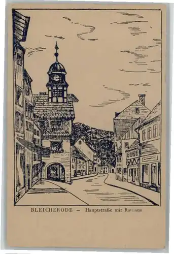 Bleicherode Hauptstrasse Kuenstler Fritz Weinhold *