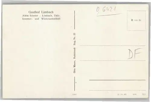 Limbach Thueringen Limbach Thueringen Gasthof * / Steinheid /Sonneberg LKR