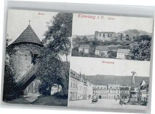 Elsterberg Vogtland Ruine Marktplatz *