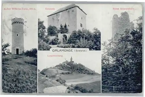 Orlamuende Kaiser Wilhelm-Turm Kamnate Leuchtenburg x