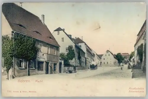 Kohren-Sahlis Kohren-Sahlis Markt Karte von ca. 1900 x / Kohren-Sahlis /Leipzig LKR