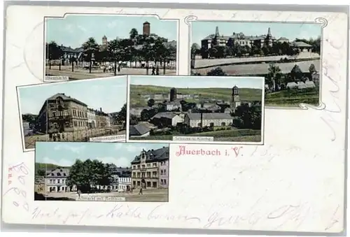 Auerbach Vogtland Neumarkt Schloss Schuetzenstrasse Altmarkt Rathaus x