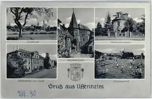 Uffenheim Schwimmbad Museum Heinrichsturm Amtsgericht Schule *