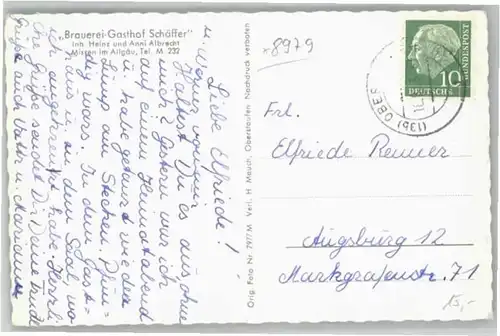 Missen Oberallgaeu Brauerei Gasthof Schaeffer x
