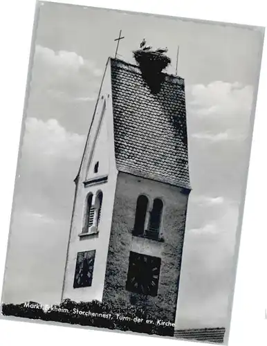 Erkheim Storchennest Kirchenturm *