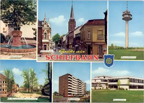 Schiefbahn Gaensehirt Hochstrasse Fernsehturm St Bernhard Gymnasium Hochhaus Realschule *