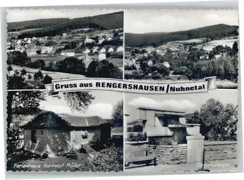 Rengershausen Frankenberg Eder Ferienhaus Hartmut Mueller Dorfbrunnen *