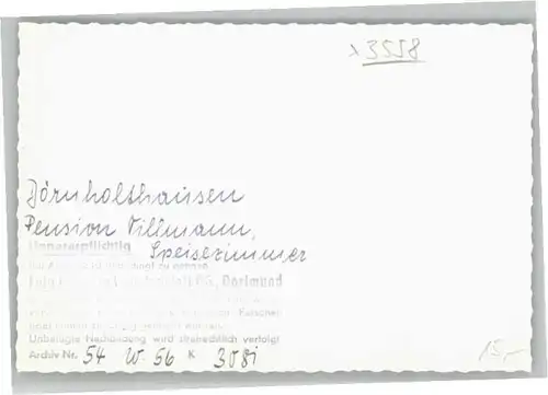 Doernholzhausen Pension Tillmann Speisezimmer *