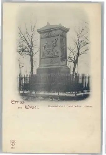 Wesel Rhein Denkmal Schill Offizier *