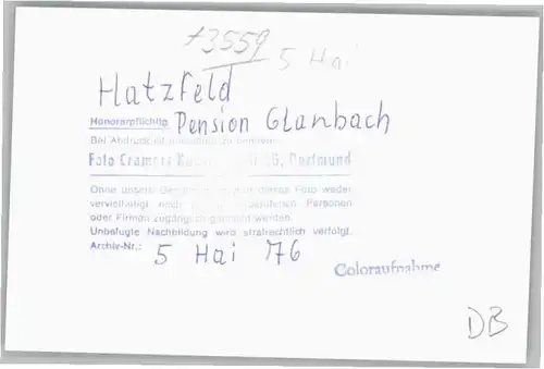 Hatzfeld Eder Pension Glanbach *