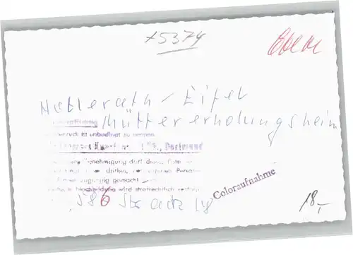 Hollerath Muettererholungsheim *