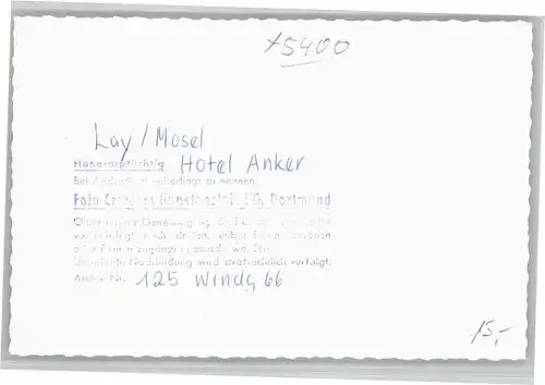 Lay Mosel Hotel Anker *