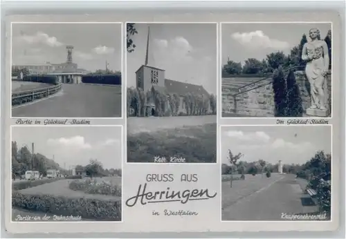 Herringen Glueckauf Stadion Jahnschule Kirche Knappenehrenmal x