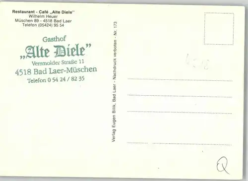 Bad Laer Restaurant Cafe alte Diele *