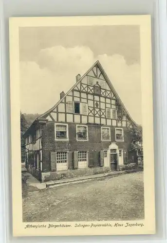 Papiermuehle Solingen Buergerhaus Haus Jagenberg *