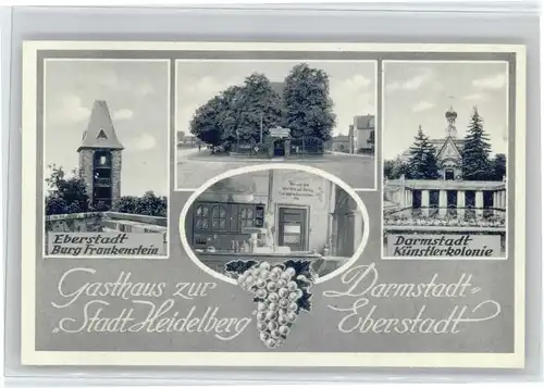 Eberstadt Wuerttemberg Eberstadt Burg Frankenstein Gasthaus zur Stadt Heidelberg * / Eberstadt /Heilbronn LKR