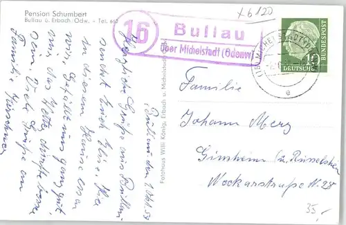 Bullau Bullau Pension Schumbert x / Erbach /Odenwaldkreis LKR