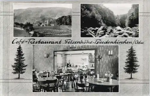 Beedenkirchen Cafe Restaurant Felsenhoehe *