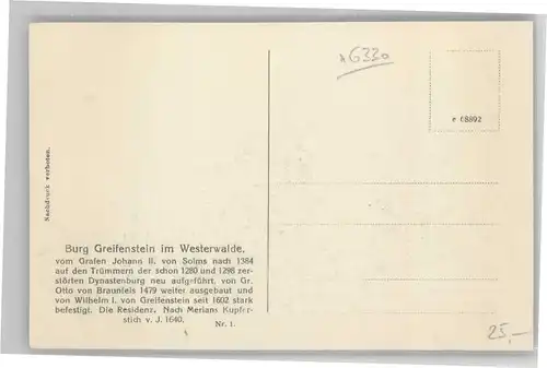 Greifenstein Hessen Burg *