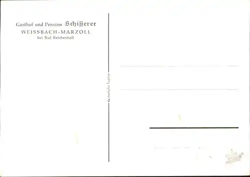 Marzoll Weissbach Gasthof Pension Schifferer / Bad Reichenhall /Berchtesgadener Land LKR