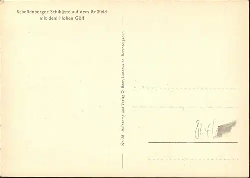 Marktschellenberg Huette Rossfeld Hohe Goell / Marktschellenberg /Berchtesgadener Land LKR