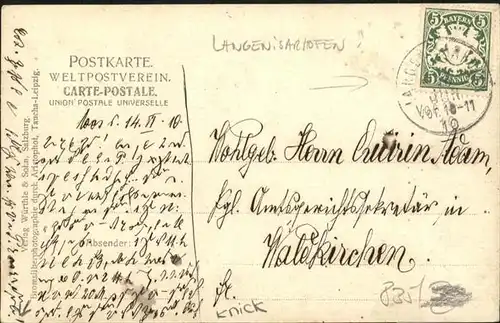 Langenisarhofen [Handschriftlich] / Moos /Deggendorf LKR