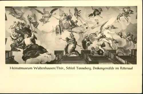 Waltershausen Gotha Schloss Tenneberg Deckengemaelde Rittersaal / Waltershausen /Gotha LKR
