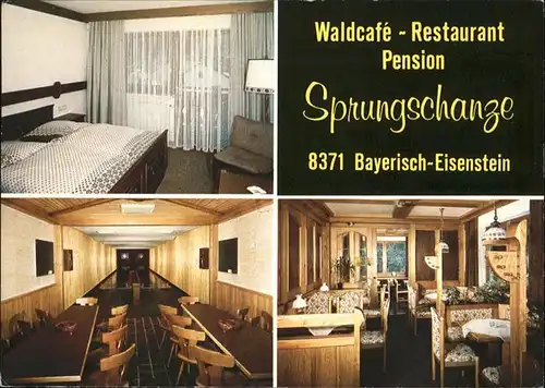 Bayrisch Eisenstein Waldcafe Restaurant Pension Sprungschanze / Bayerisch Eisenstein /Regen LKR