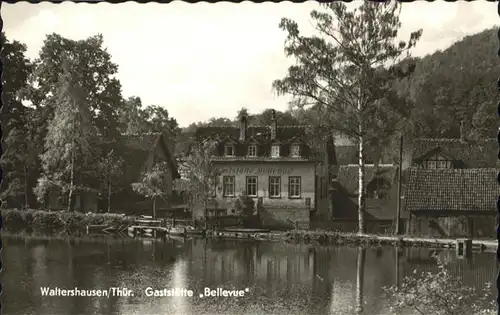 Waltershausen Gotha Gaststaette Bellevue / Waltershausen /Gotha LKR