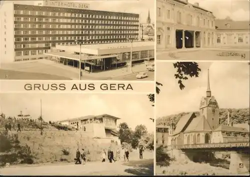 Gera Interhotel Gera Terassencafe "Ostenstein" Museum Weisse Elster / Gera /Gera Stadtkreis