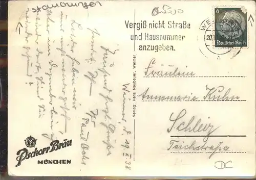 Weimar Thueringen Gasthaus zum "Weissen Schwan" / Weimar /Weimar Stadtkreis