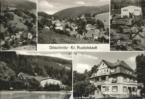 Doeschnitz Wegweiser Haus Sonnenau / Doeschnitz /Saalfeld-Rudolstadt LKR