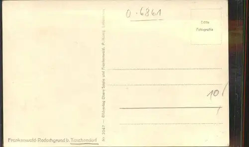 Titschendorf Frankenwald Rodachgrund / Wurzbach /Saale-Orla-Kreis LKR