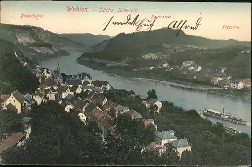 Wehlen Sachsen Basteifelsen Rauenstein / Wehlen /Saechsische Schweiz-Osterzgebirge LKR