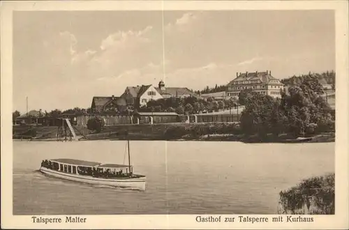 Malter Talsperre Gasthof Kurhaus Schiff / Dippoldiswalde /Saechsische Schweiz-Osterzgebirge LKR