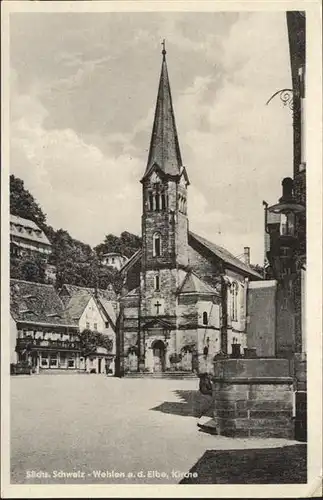 Wehlen Sachsen Kirche  / Wehlen /Saechsische Schweiz-Osterzgebirge LKR
