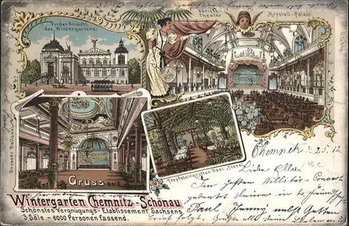 Siegmar-Schoenau Wintergarten Tropfsteingrotte Krystall Palast x