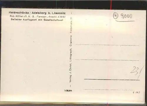 Adelsberg Chemnitz Heideschaenke *