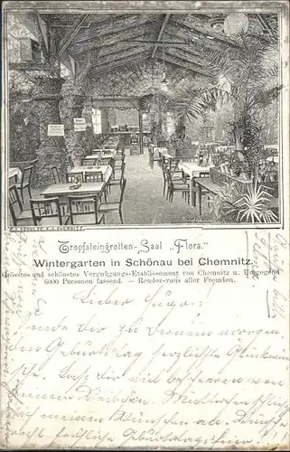 Schoenau Chemnitz Wintergarten Tropfsteingrotten-Saal Flora x