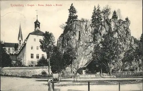 Rechenberg-Bienenmuehle Ruine Schule Kirche  x