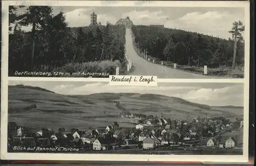 Neudorf Erzgebirge Fichtelberg Bahnhof Kirche  x