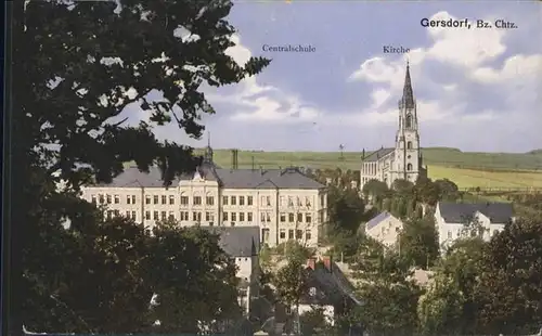 Gersdorf Hohenstein-Ernstthal Centralschule Kirche  x