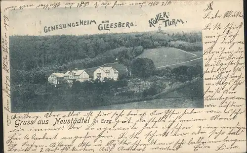 Neustaedtel Sachsen Genesungsheim Gleesberg Erzgebirge Koehlerturm x